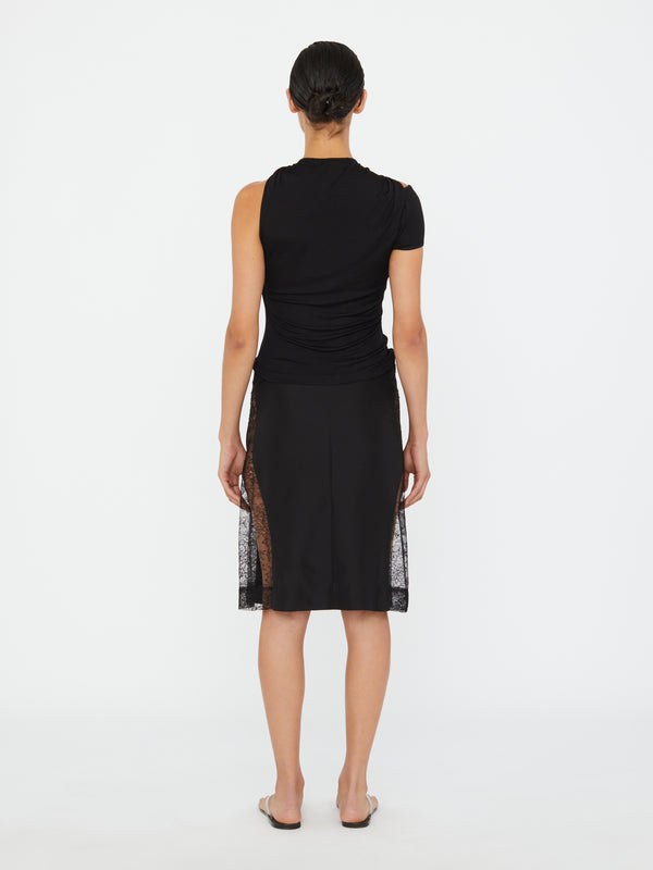 Christopher Esber Wrapped Drape Rib Tank Black