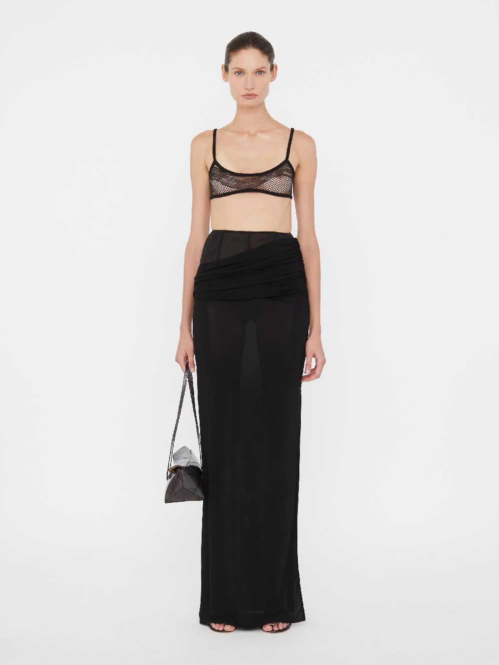 christopher esber Coiled Jersey Corseted Skirt black