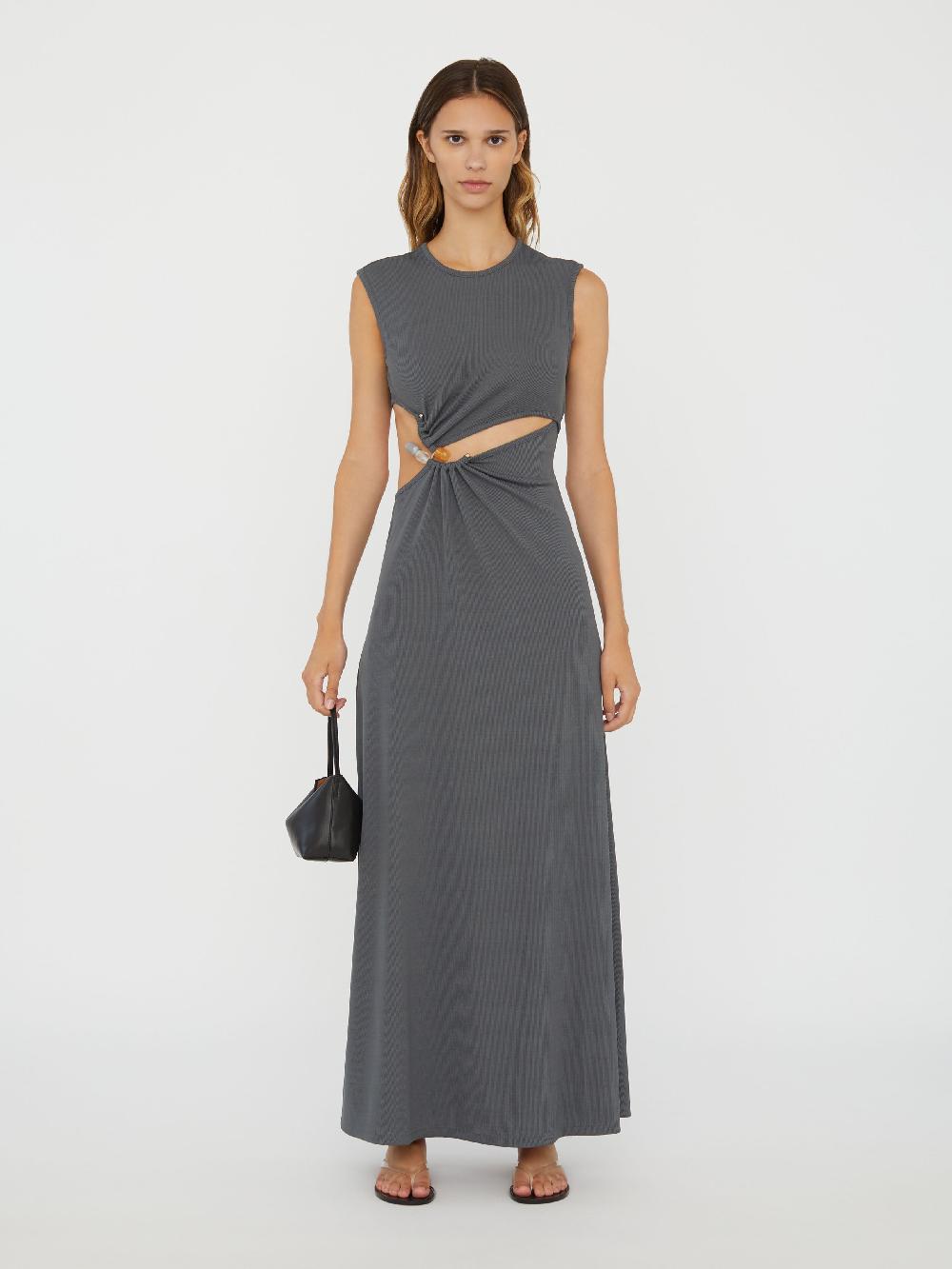 christopher esber Concave Stone Tank Dress steel Concave Stone Tank Dress white