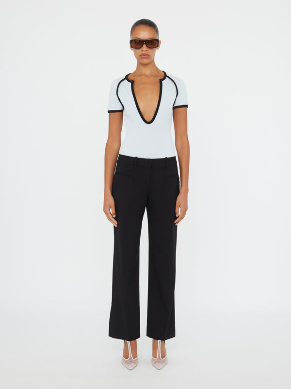 Christopher Esber Concave Tee Bodysuit Clear Blue Black Concave Tee Bodysuit Black