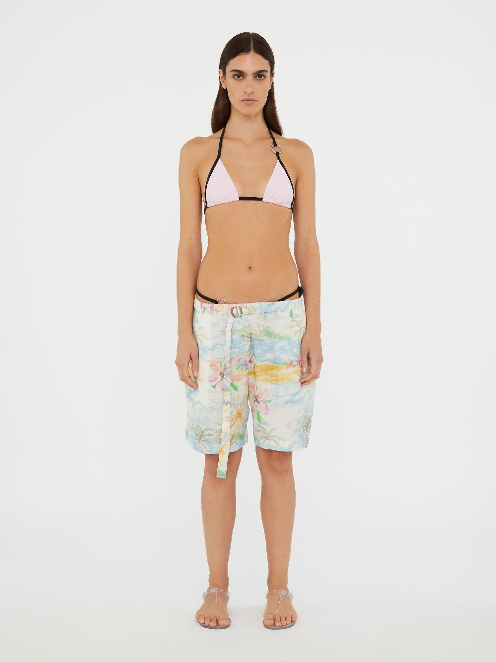 christopher esber Crimped Bahia Short hibiscus print christopher esber Crimped Bahia Short hibiscus print