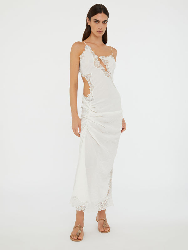 Christopher Esber Crimped Lace Cami Dress White Crimped Lace Cami Dress Eucalypt Black