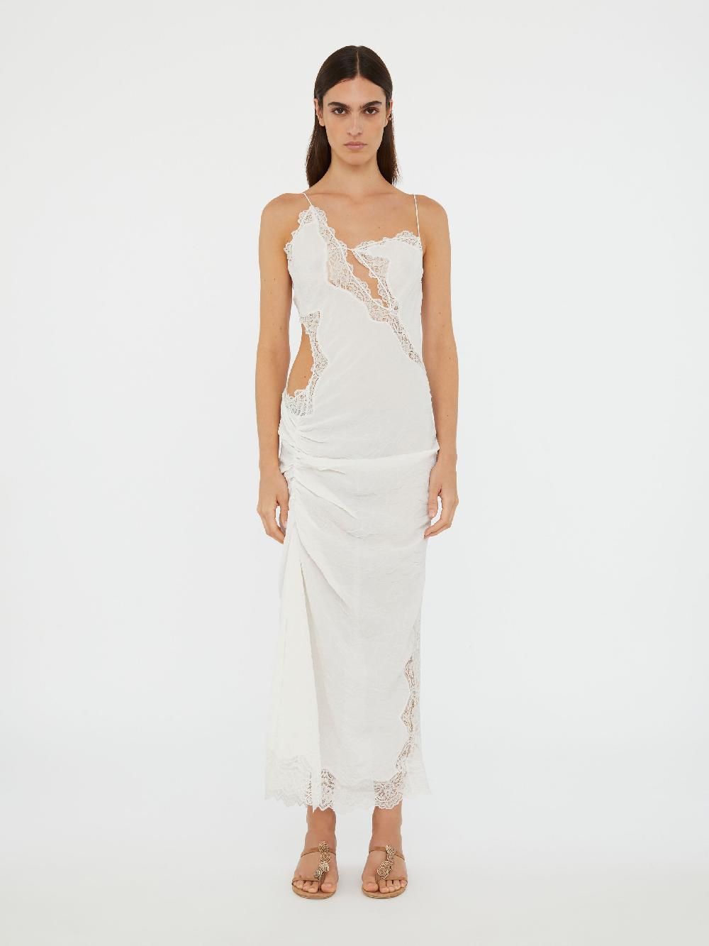 christopher esber Crimped Lace Cami Dress white Crimped Lace Cami Dress eucalypt black