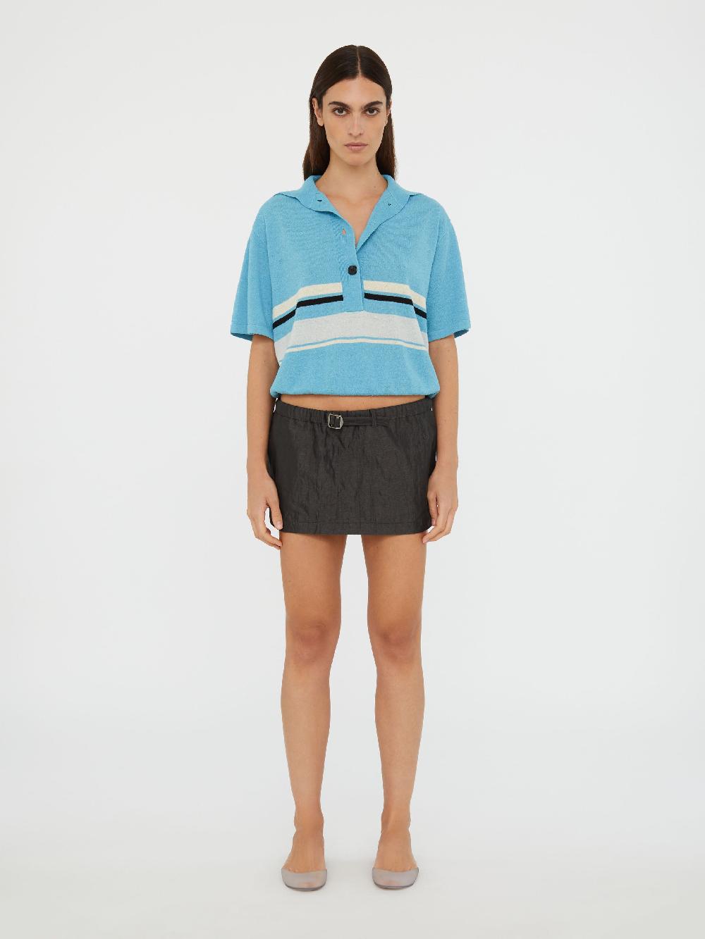 christopher esber Crushed Belted Mini Skirt black Crushed Belted Mini Skirt cloud