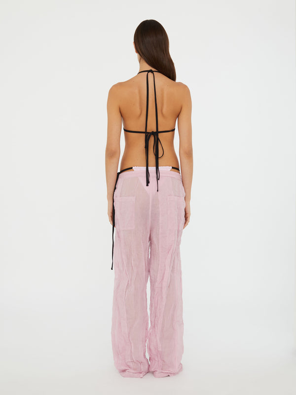 Christopher Esber Crushed Multi Panelled Pant Rose Quartz