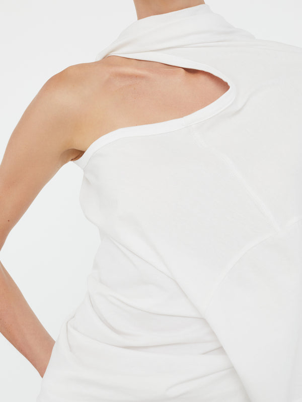 Christopher Esber Distort Cutaway Tee White Distort Cutaway Tee Black