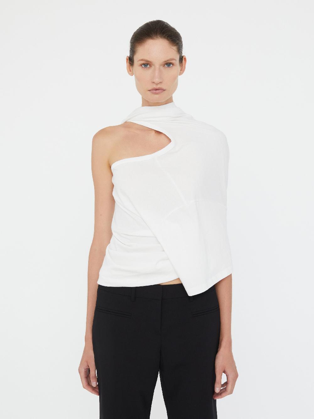 christopher esber Distort Cutaway Tee white Distort Cutaway Tee black