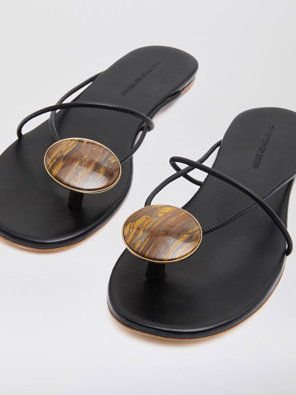 Christopher Esber Doma Stoned Flat Black Tigers Eye Doma Stoned Flat Natural Tigers Eye