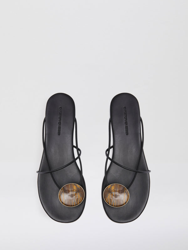 Christopher Esber Doma Stoned Flat Black Tigers Eye Doma Stoned Flat Natural Tigers Eye