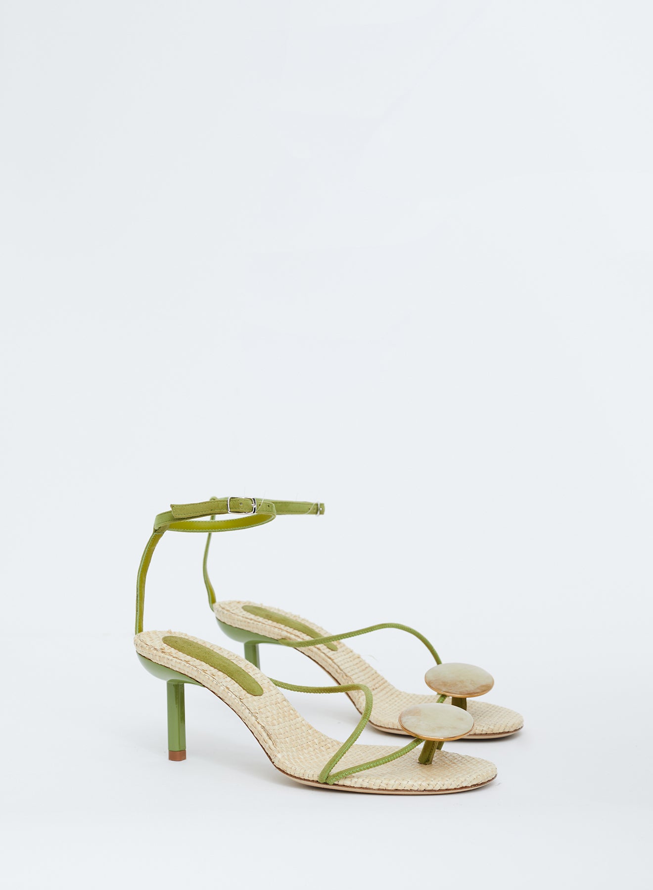 christopher esber Doma Stoned Raffia Heel olive citrine Doma Stoned Raffia Heel natural tigers eye