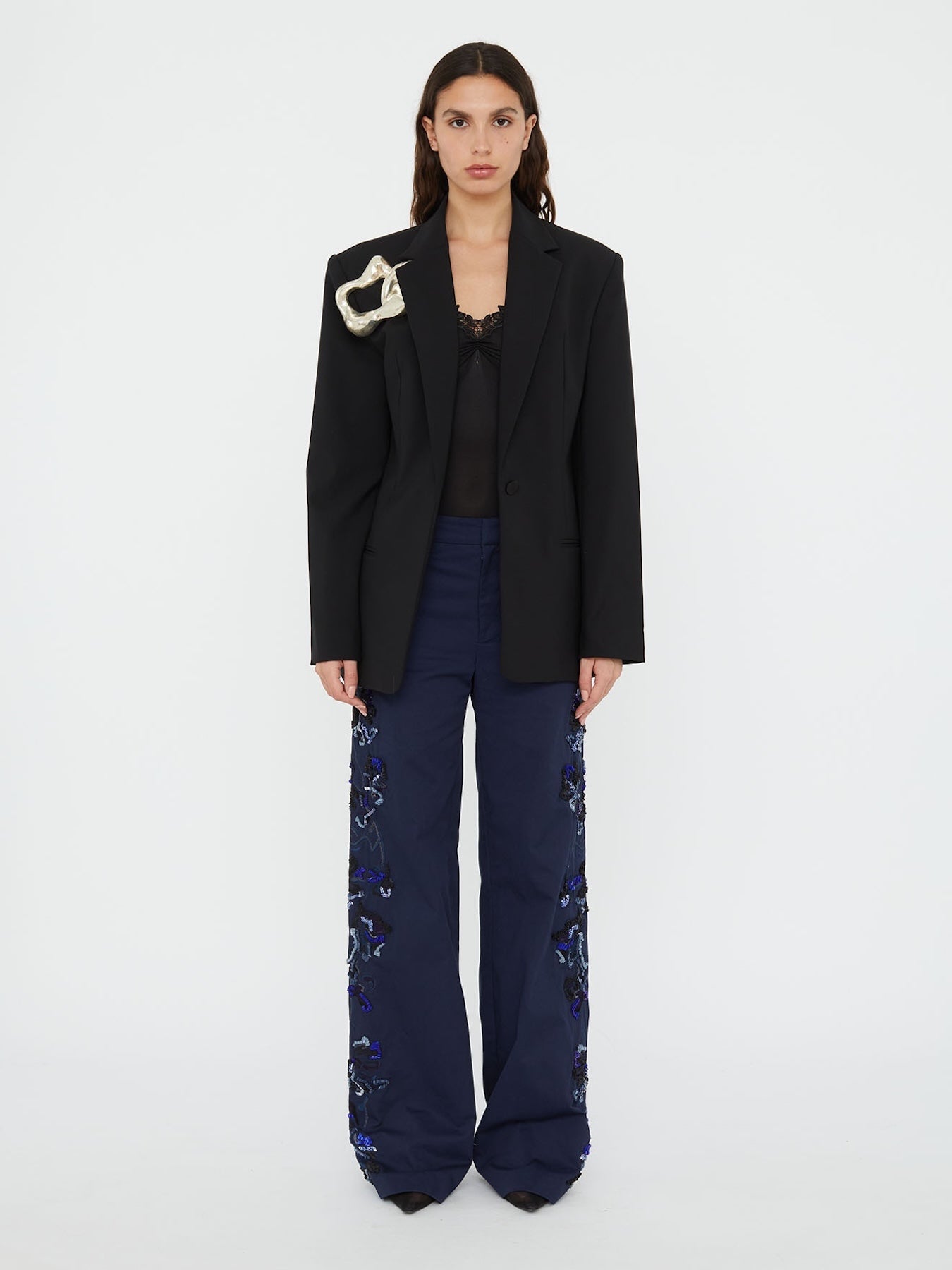 christopher esber Duke Embellished Chino Pant ink Duke Embellished Chino Pant cerise pink