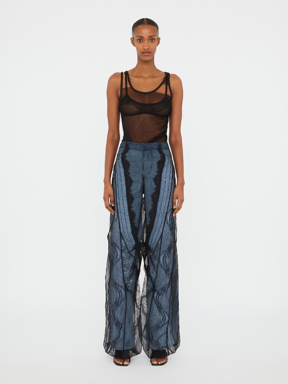 christopher esber Encased Lace Denim Jean indigo black