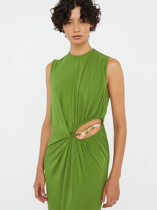 Christopher Esber Encased Nature Suspended Jersey Tank Dress Cactus Encased Nature Suspended Jersey Tank Dress Black