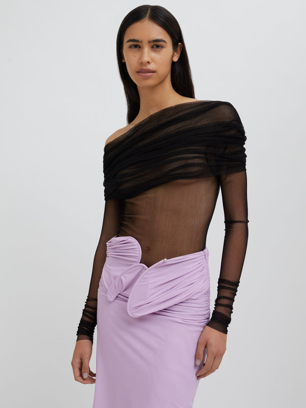 Christopher Esber Encompassed Looped Skirt Pink Tourmaline