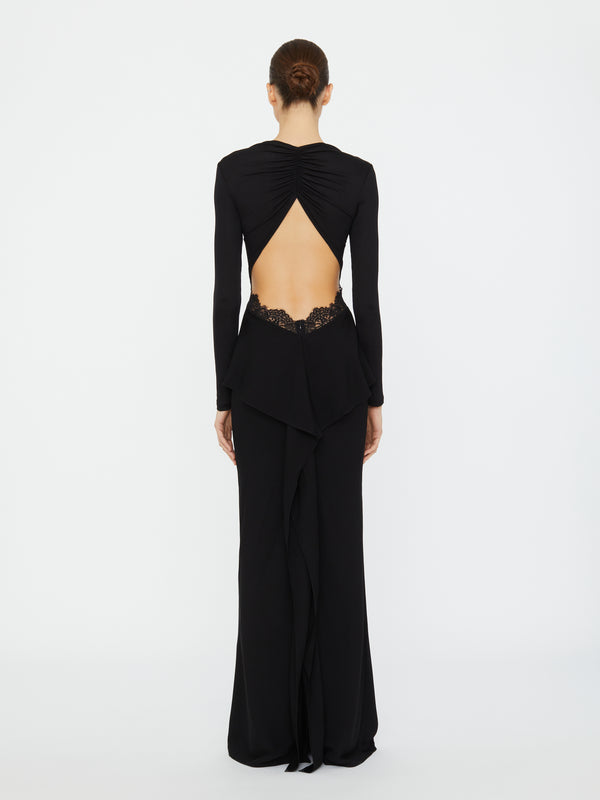 Christopher Esber Endrey Disconnect Back Column Dress Black