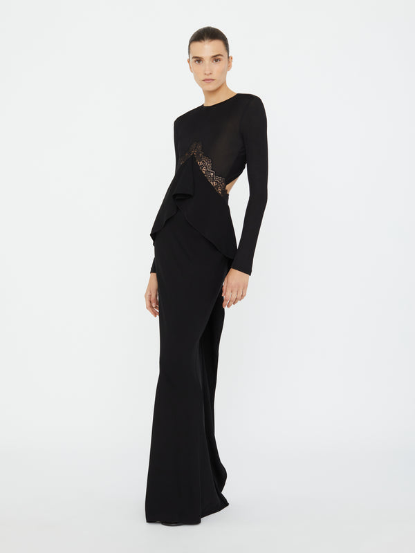 Christopher Esber Endrey Disconnect Back Column Dress Black