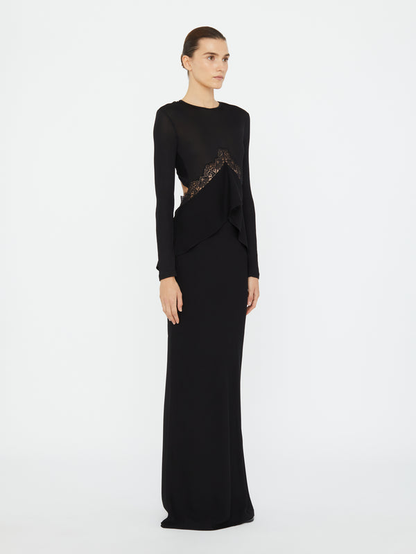Christopher Esber Endrey Disconnect Back Column Dress Black