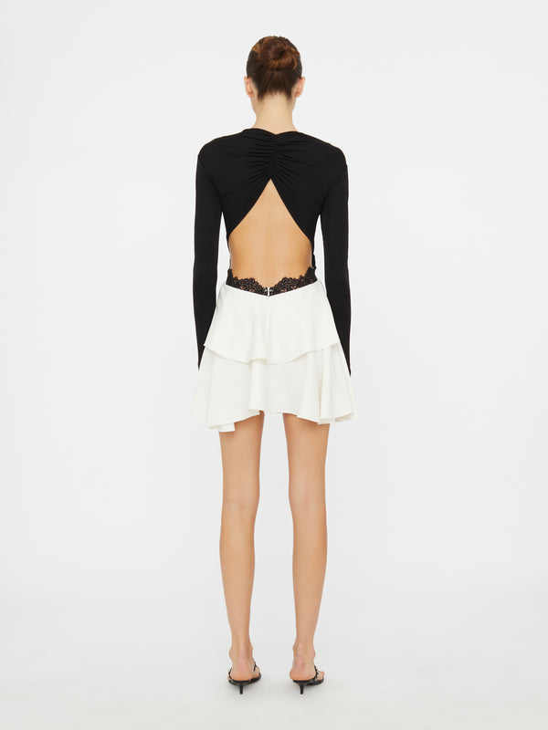 Christopher Esber Endrey Disconnect Back Mini Dress Black White