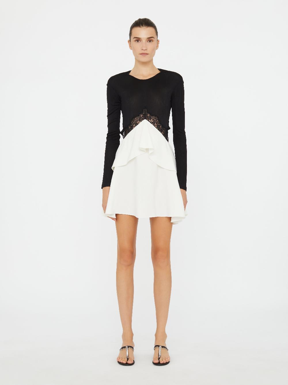 christopher esber Endrey Disconnect Back Mini Dress black white