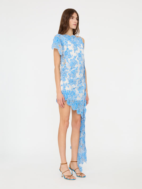 Christopher Esber Floating Lace Mini Dress Boston Blue