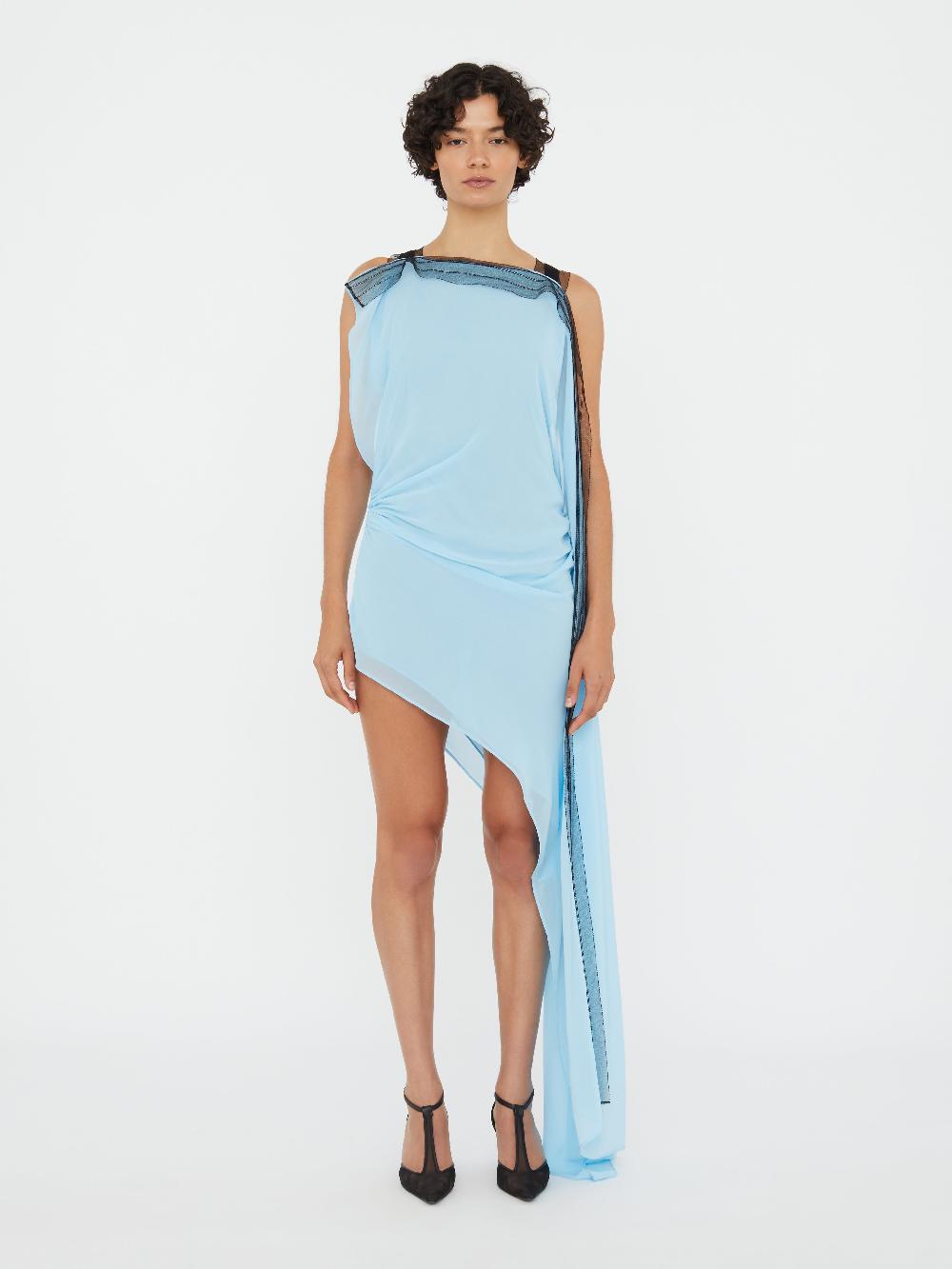 christopher esber Framed Floating Silk Dress cyanic