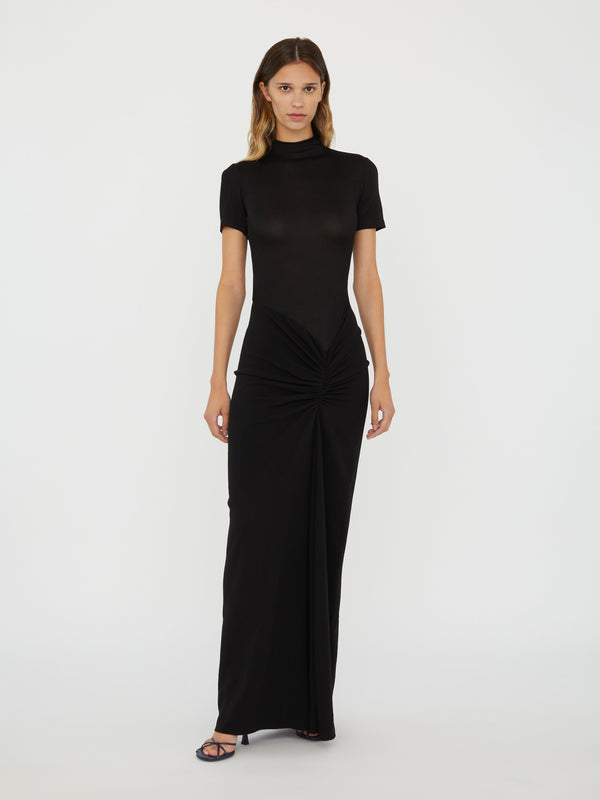 Christopher Esber Fusion Ruched Tee Gown Black Fusion Ruched Tee Gown White