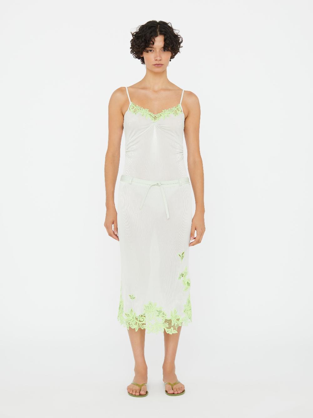 christopher esber Hibiscus Embroidered Rib Skirt mint sour green Hibiscus Embroidered Rib Skirt clay black christopher esber Hibiscus Embroidered Rib Skirt mint sour green Hibiscus Embroidered Rib Skirt clay black