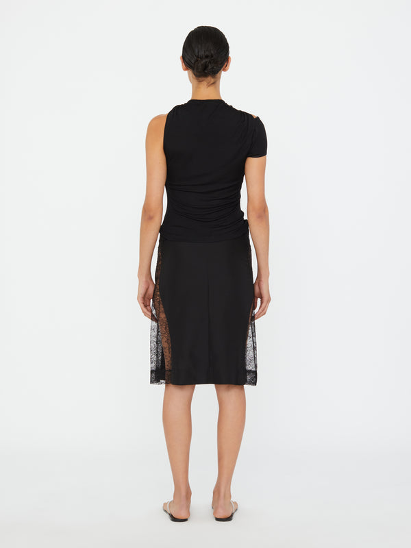 Christopher Esber Hudson Wave Lace Boardie Skirt Black