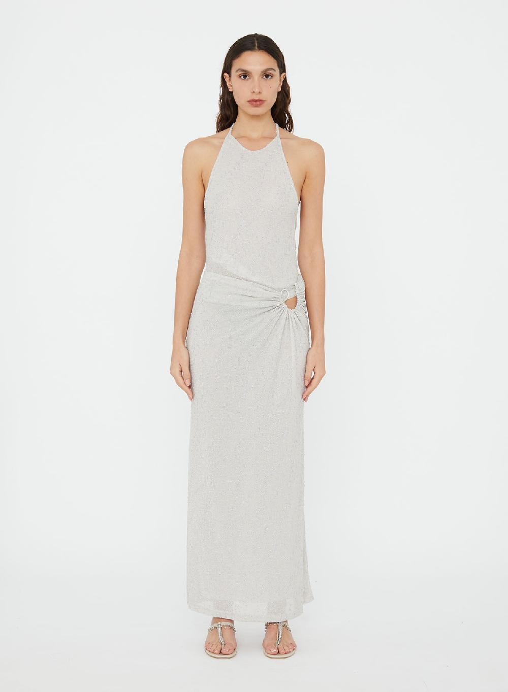 christopher esber Imber Metallic Looped Skirt dune metallic