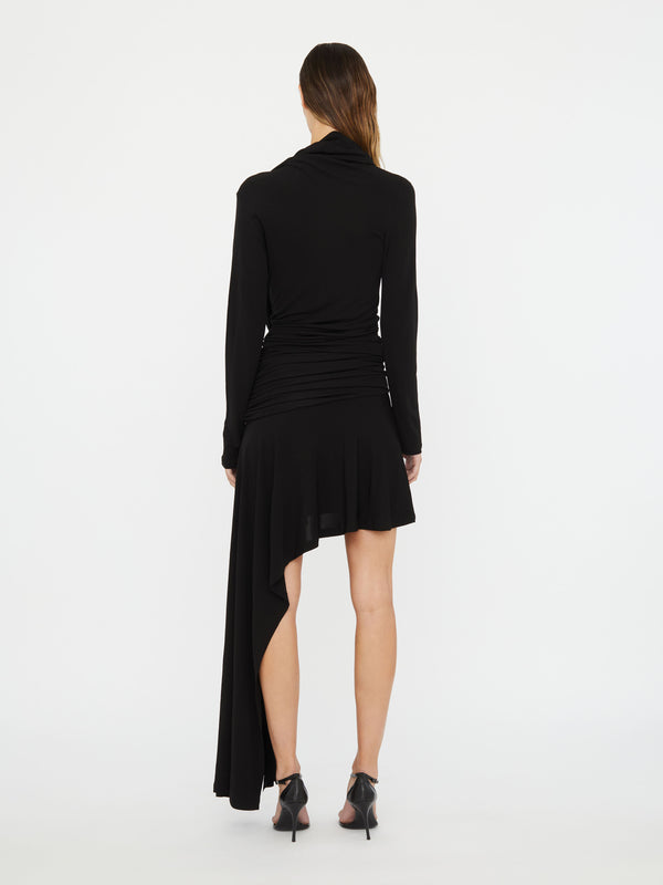 Christopher Esber Interlock Jersey Drape Dress Black