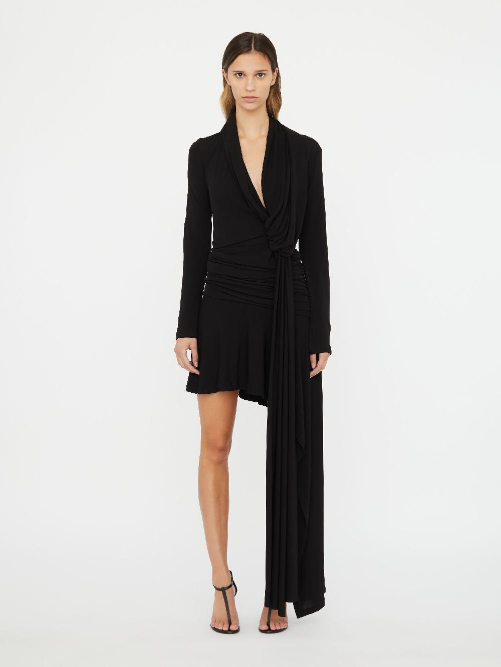 christopher esber Interlock Jersey Drape Dress black