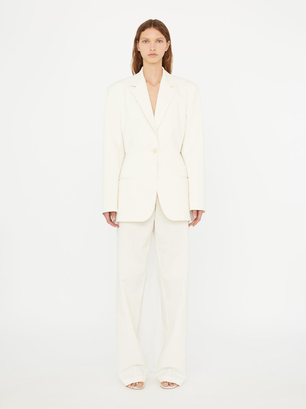 christopher esber Intimate Bow Back Twill Blazer white