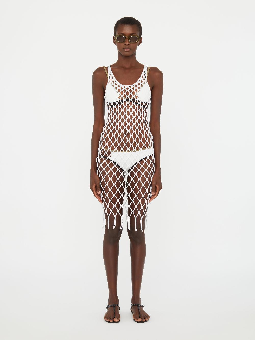 christopher esber Knitted Mesh Tank Dress white Knitted Mesh Tank Dress black