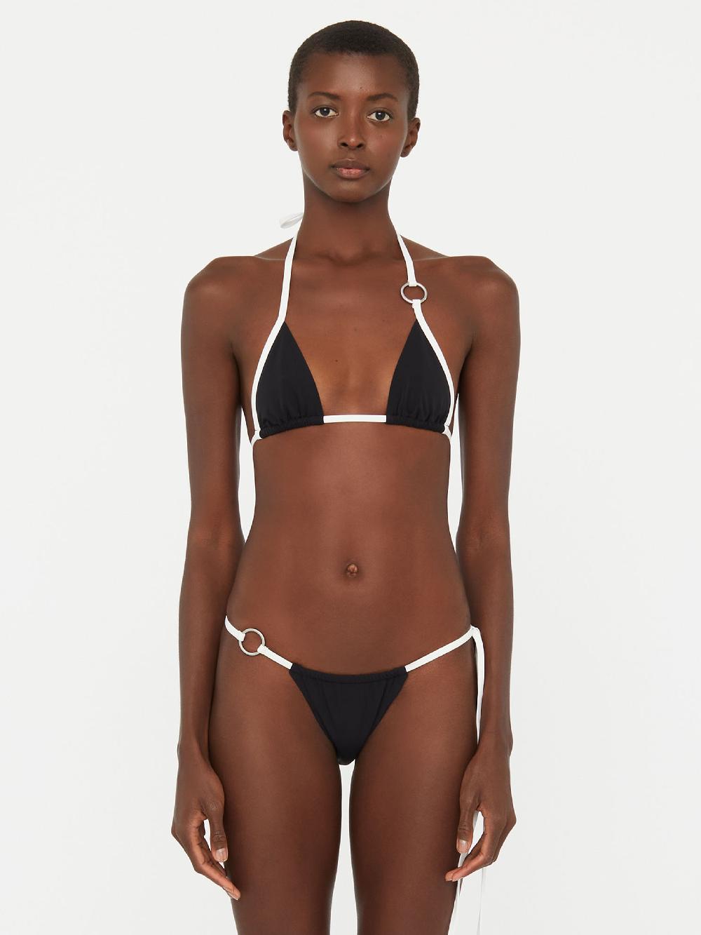 christopher esber Lacuna Bikini Top black white Lacuna Bikini Top rose quartz black