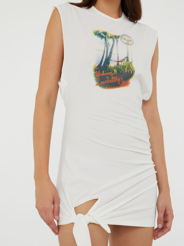 Christopher Esber Lambada Sands Loophole Tie Mini Dress White Lambada Sands Loophole Tie Mini Dress Black