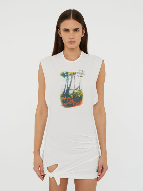 Christopher Esber Lambada Sands Loophole Tie Mini Dress White Lambada Sands Loophole Tie Mini Dress Black