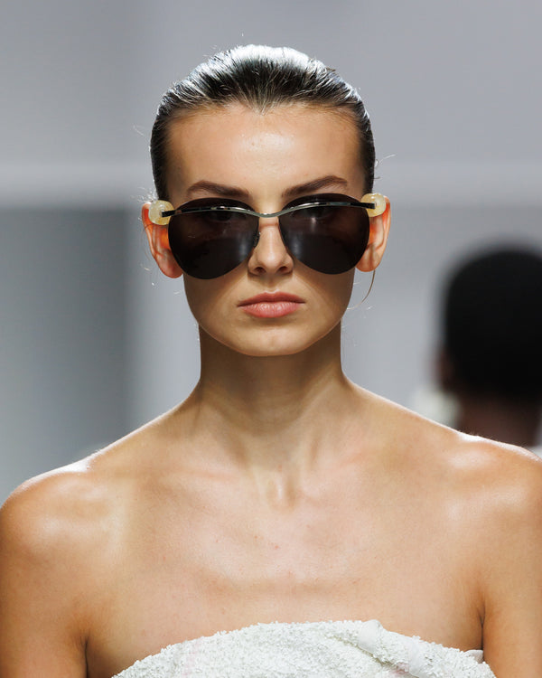 Christopher Esber Lele Stone 76 Sunglasses Beluga Citrine Lele Stone 76 Sunglasses Spearmint Tigers Eye