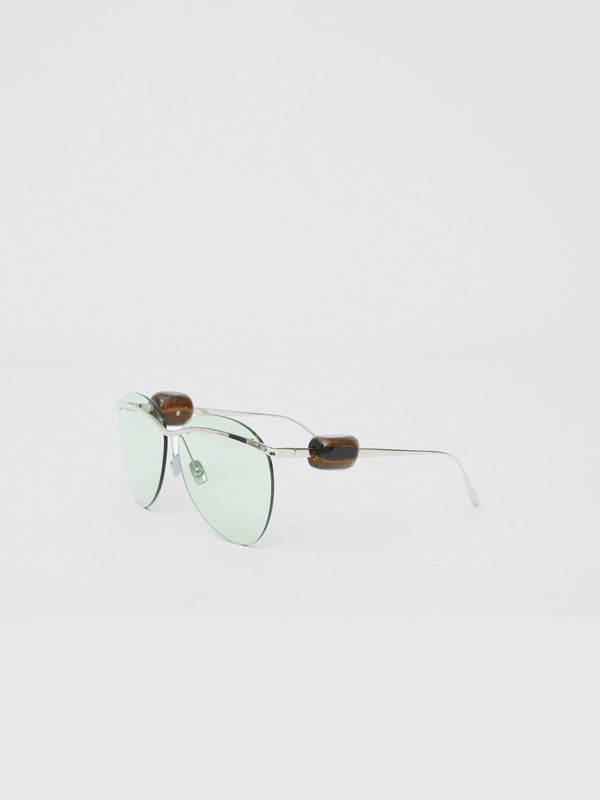 Christopher Esber Lele Stone 76 Sunglasses Spearmint Tigers Eye Lele Stone 76 Sunglasses Beluga Citrine