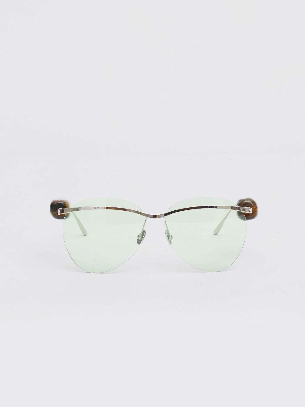 christopher esber Lele Stone 76 Sunglasses spearmint tigers eye Lele Stone 76 Sunglasses beluga citrine