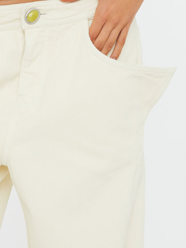 Christopher Esber Manta Sting Denim Jean Ecru Manta Sting Denim Jean Indigo