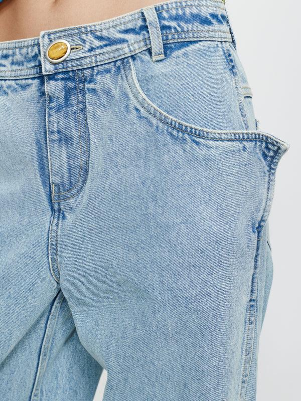 Christopher Esber Manta Sting Denim Jean Indigo Manta Sting Denim Jean Ecru