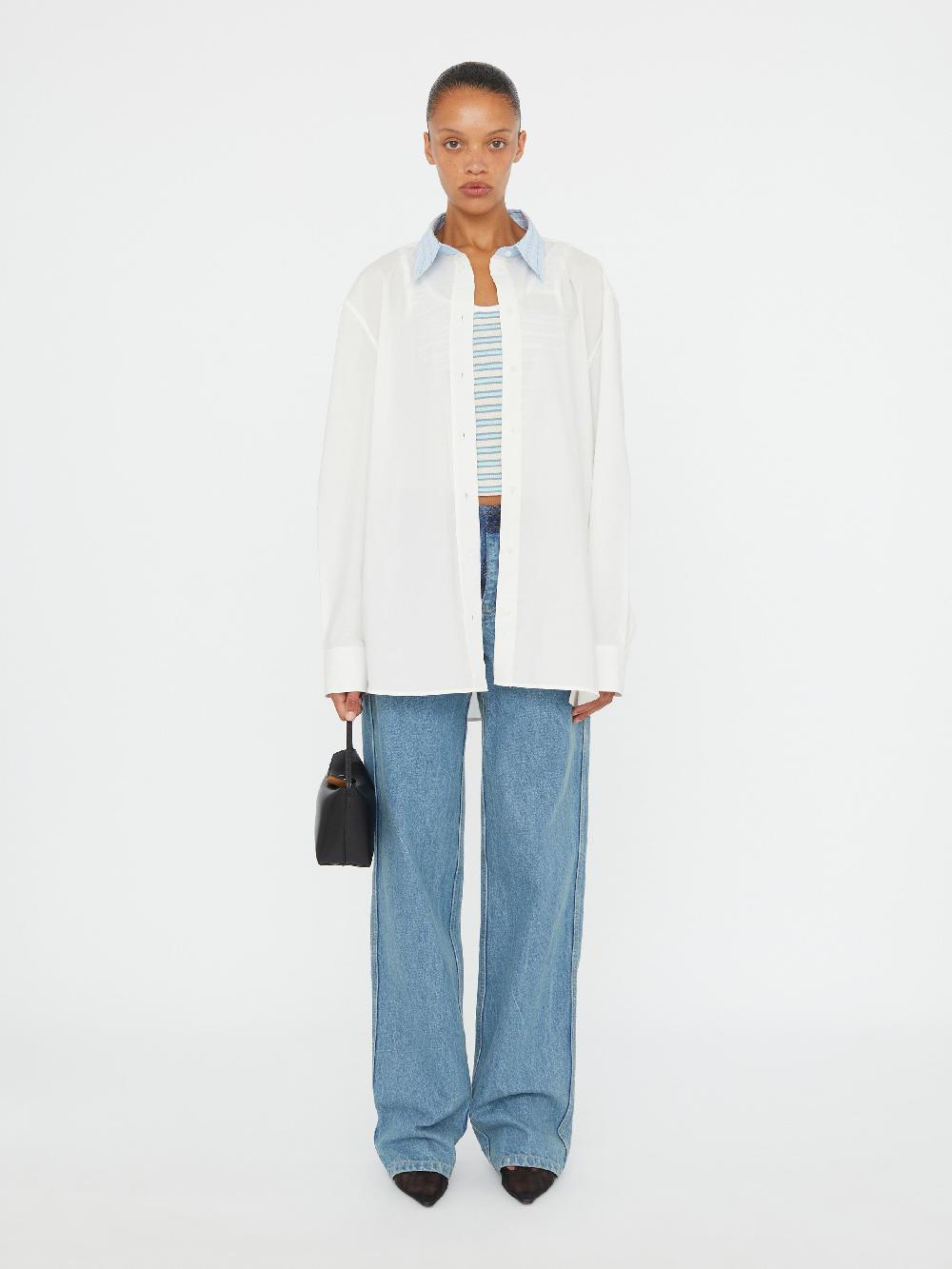 christopher esber Milo Layered Vacant Tank Shirt white teal multi