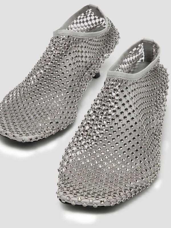 Christopher Esber Minette Crystal Micro Heel Slate Grey