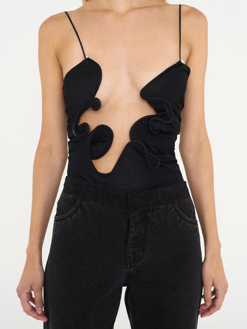 christopher esber Molded Venus Bodysuit black Molded Venus Bodysuit evergreen