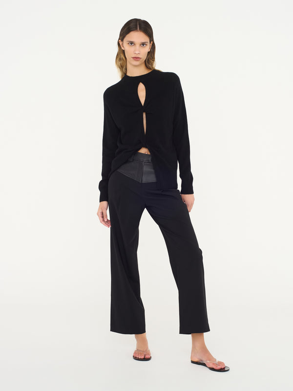 Christopher Esber Monument Open Twist Sweater Black Monument Open Twist Sweater Grape