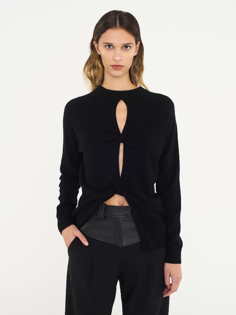 christopher esber Monument Open Twist Sweater black Monument Open Twist Sweater grape