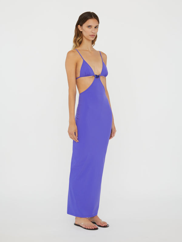 Christopher Esber Moodstone Cutaway Lycra Dress Grape Moodstone Cutaway Lycra Dress Black