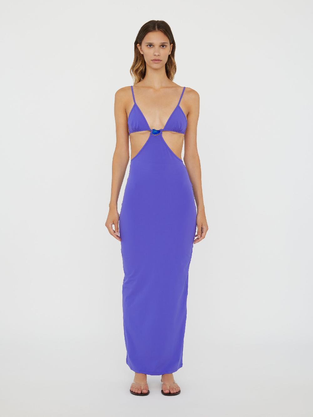 christopher esber Moodstone Cutaway Lycra Dress grape Moodstone Cutaway Lycra Dress black