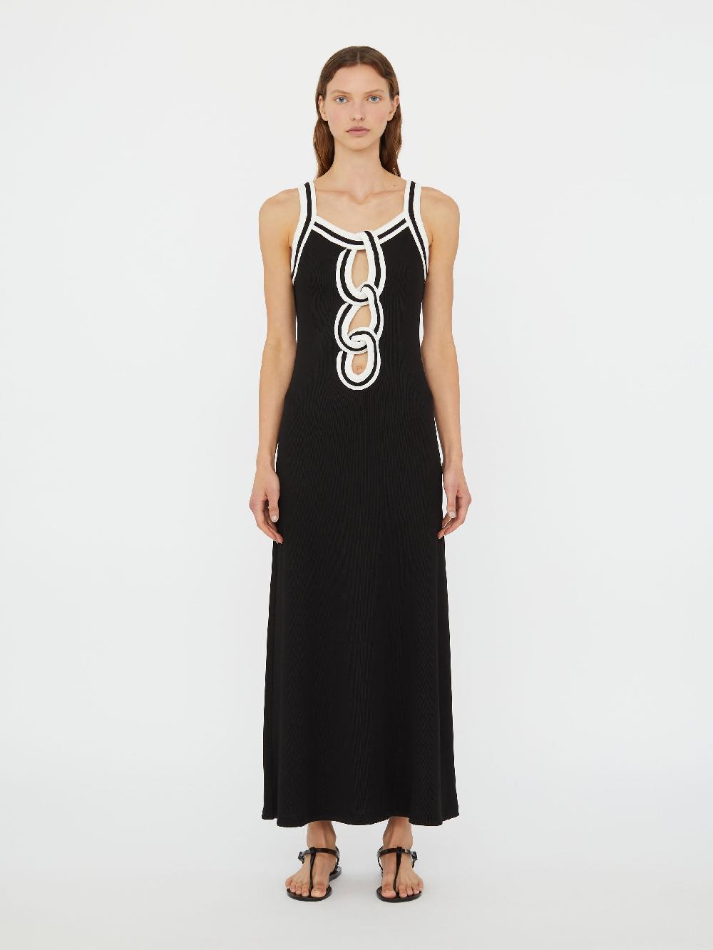 christopher esber Multi Verner Linked Chain Dress black white