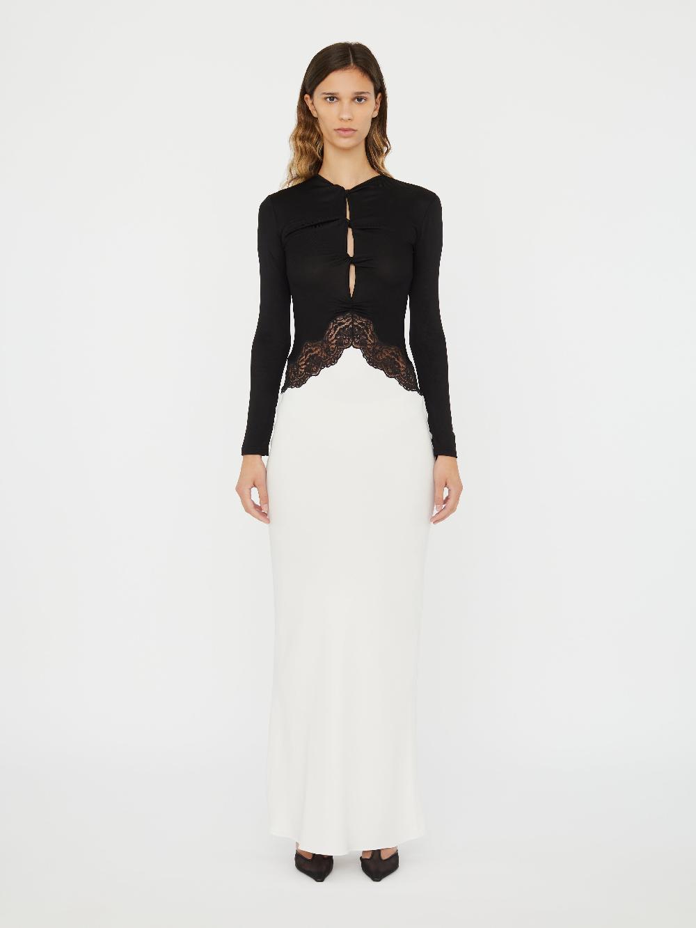 christopher esber Open Twist Verner Lace Dress black white Open Twist Verner Lace Dress eucalypt black